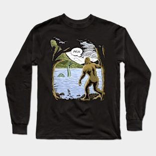 meeting friends, bigfoot and loch lann Long Sleeve T-Shirt